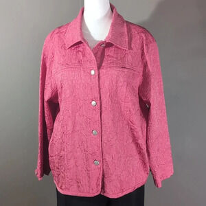 GW Jeans Co Pink Floral Cotton Jacket